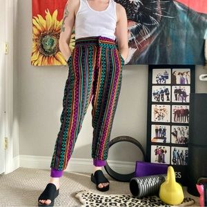 Vintage 90s funky rainbow abstract pants by jackfruit